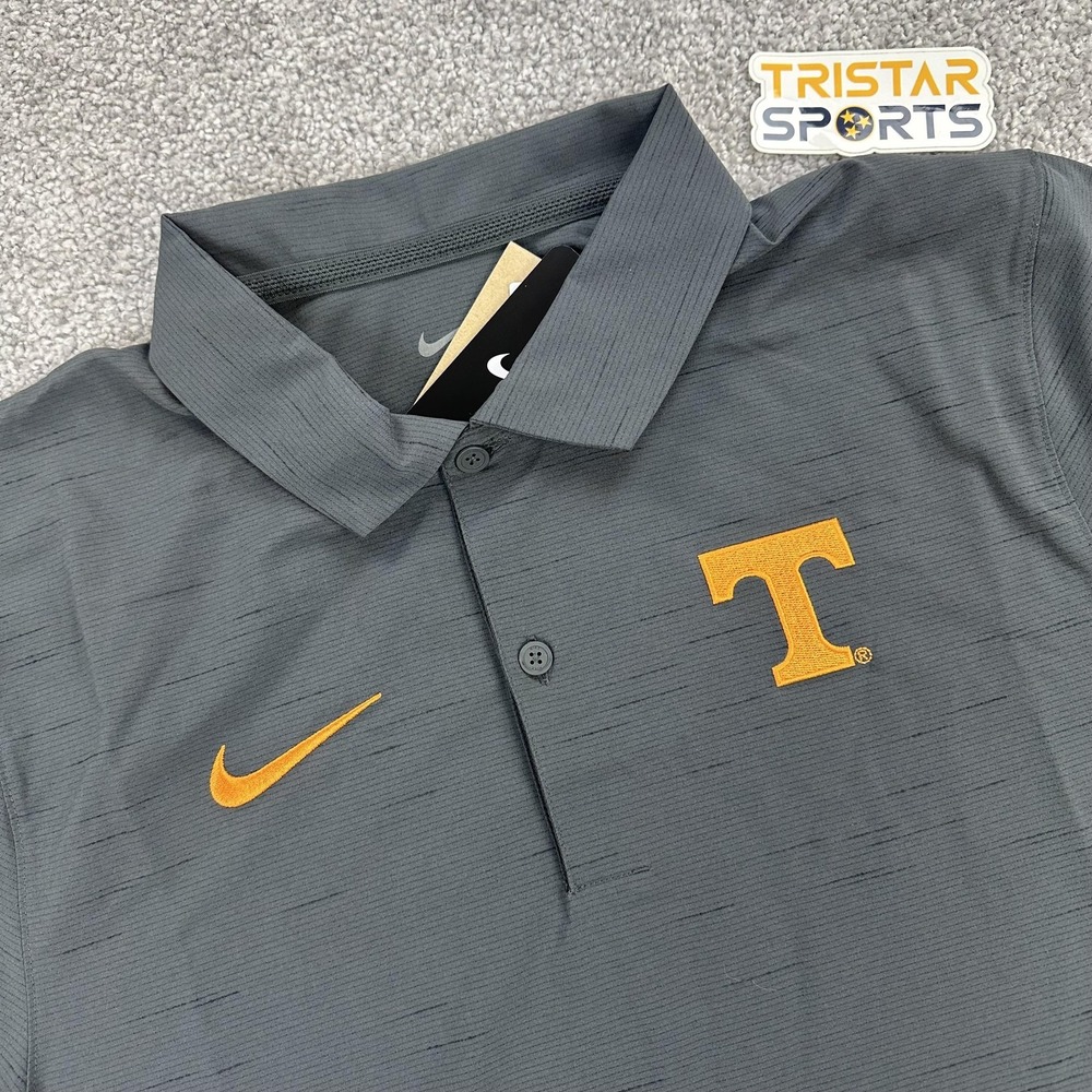 Tennessee Volunteers Polo Shirt Mens Small Gray Football Nike Dri Fit On Field